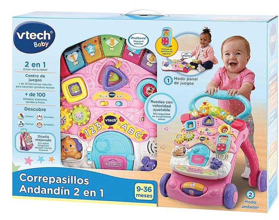 Juguetes Aire Libre VTech | Correpasillos Andandin Rosa Luz Y Sonido Vtech