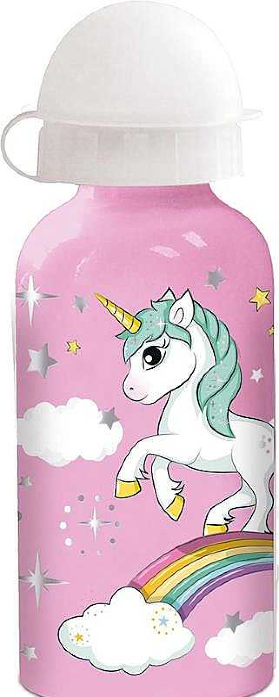 Primera Comuni N Stor | Botella Peque A Aluminio 400Ml Unicornio Arcoiris