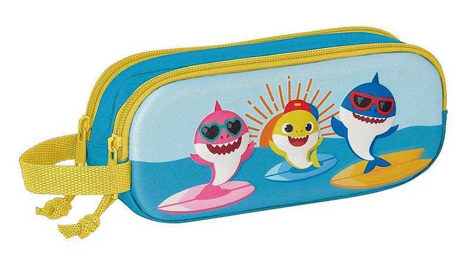 Material Escolar Safta | Estuche Doble Baby Shark 3D Safta