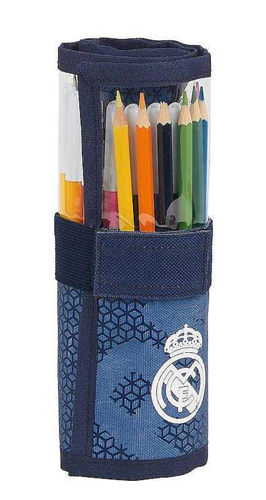 Material Escolar Safta | Estuche Enrollable 27 Piezas Real Madrid Leyenda