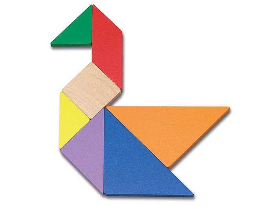 Juegos De Mesa Cayro | Juego Tangram De Madera En Caja De Metal