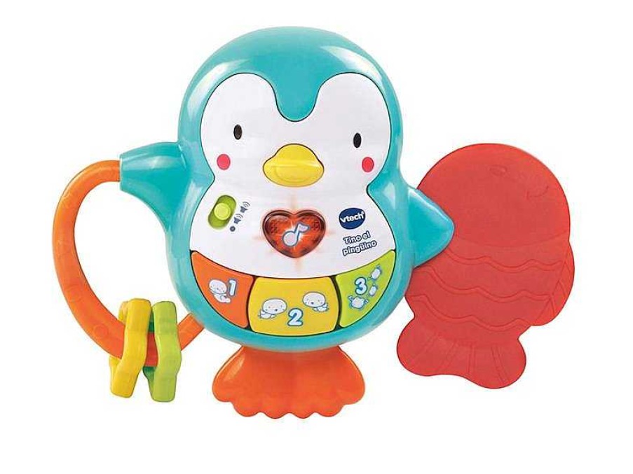 Juguetes Para Beb S VTech | Mordedor Y Sonajero Tino El Ping Ino Con Actividades Vtech