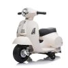 Coches El Ctricos Infantiles Ociotrends | Moto Mini Vespa Blanca Bater A