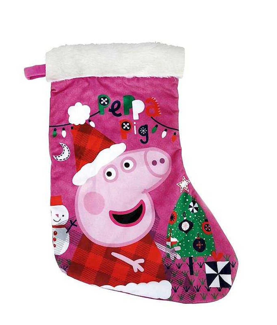 Adornos Navide Os Safta | Calcet N Papa Noel 42Cm Peppa Pig Cosy Corner