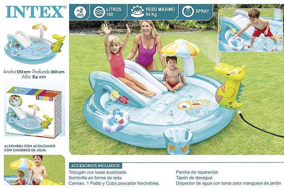 Juguetes Para Piscina Y Accesorios Intex | Piscina Infantil Hinchable Con Dispersor De Agua