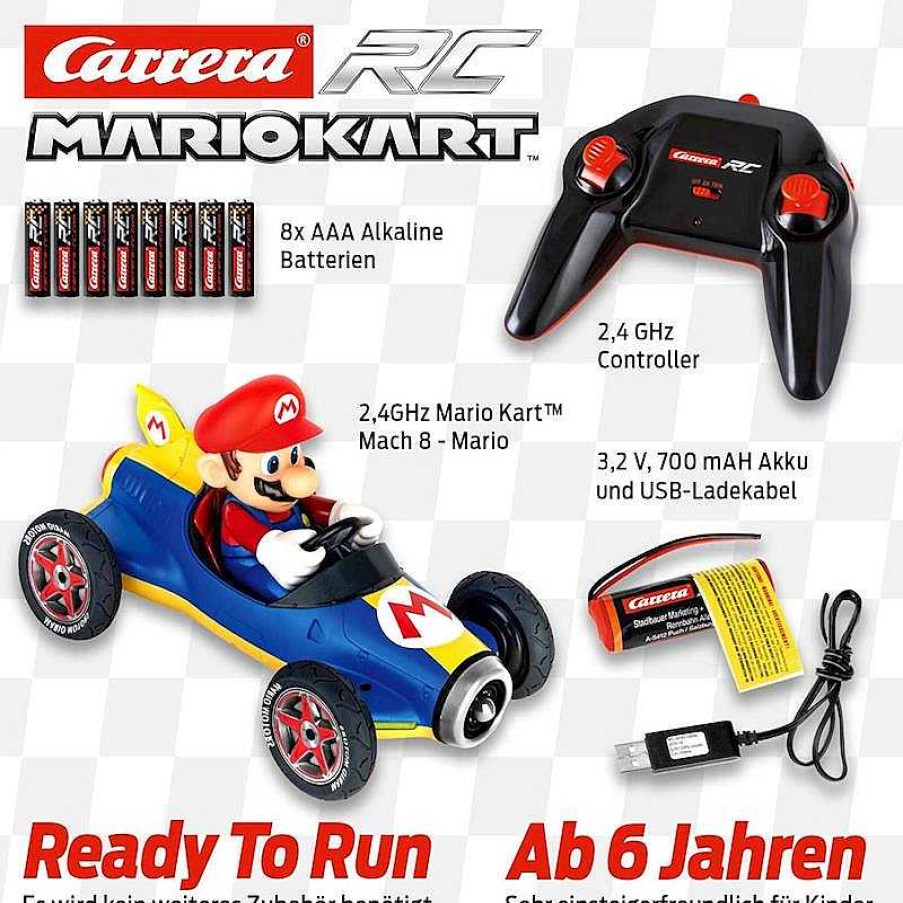 Veh Culos Radio Control Carrera | Coche Radio Control Mario Kart Mach 8 Carrera