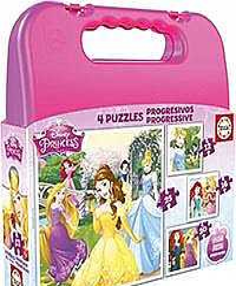 Puzzles Educa Borrás | Maleta Puzzle Princesas Disney