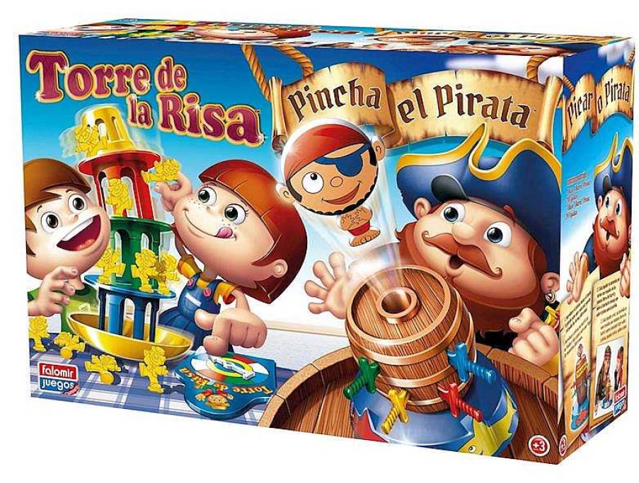 Juegos De Mesa Falomir | Set De Juego Pincha El Pirata Y Torre De La Risa De Falomir