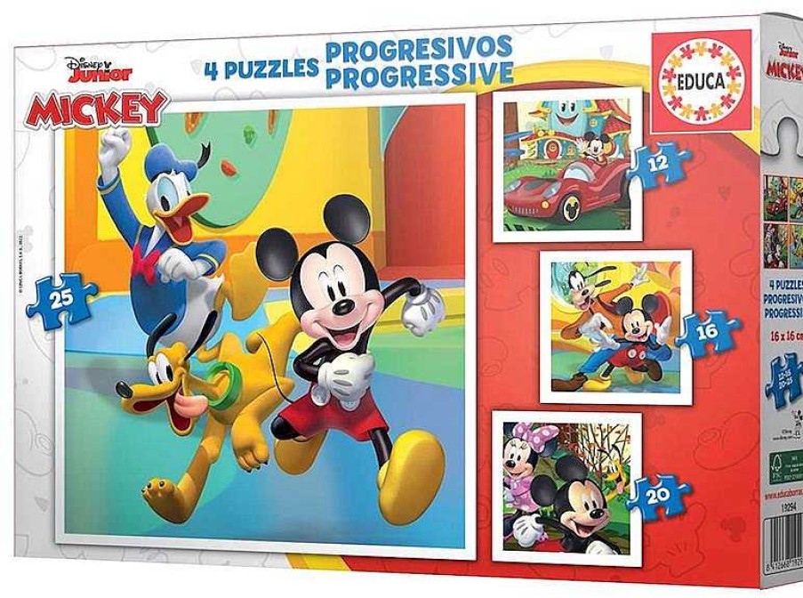 Puzzles Educa Borrás | Puzzle Mickey Y Amigos Progresivos