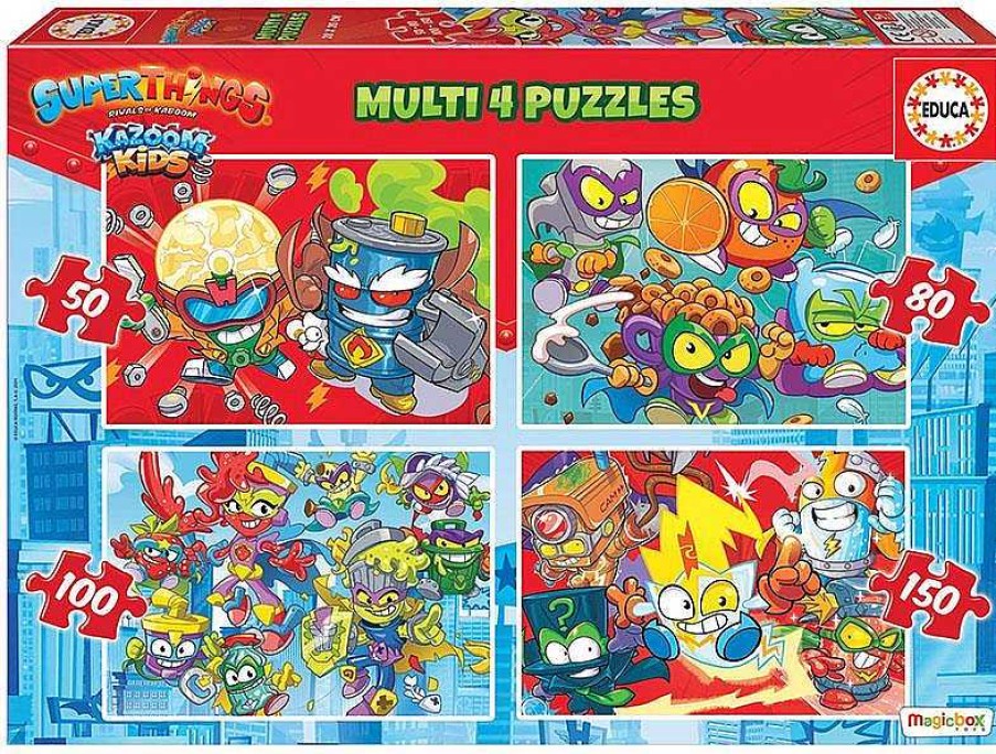 Puzzles Educa Borrás | Puzzle Multi 4 Superthings