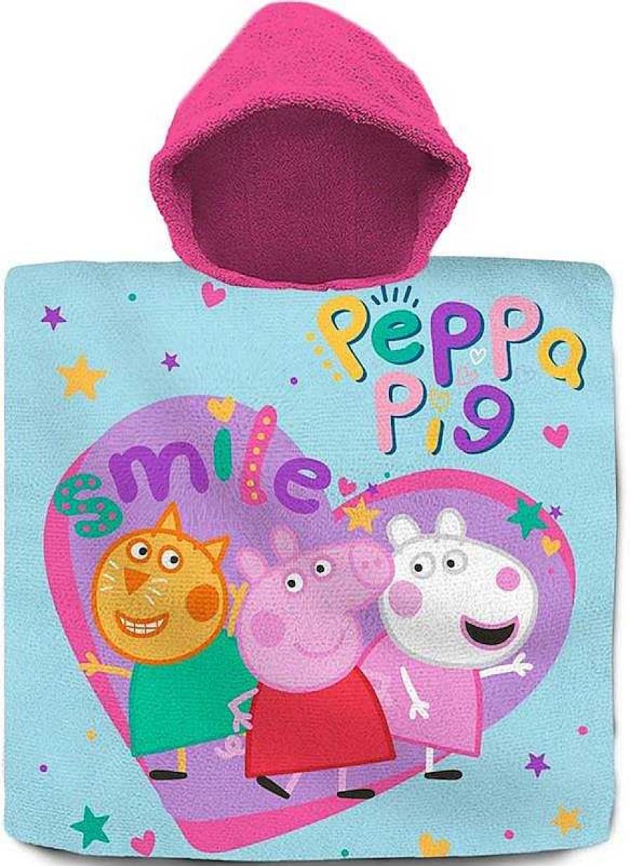 Juguetes Para Piscina Y Accesorios Kids Euroswan | Poncho De Algod N Peppa Pig 120X60 Cm