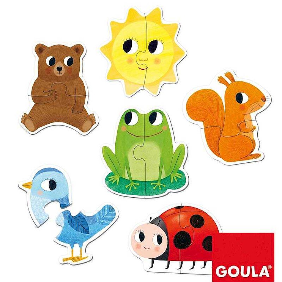 Juguetes Para Beb S Goula | 6 Puzzles Cart N 2 Piezas Goula