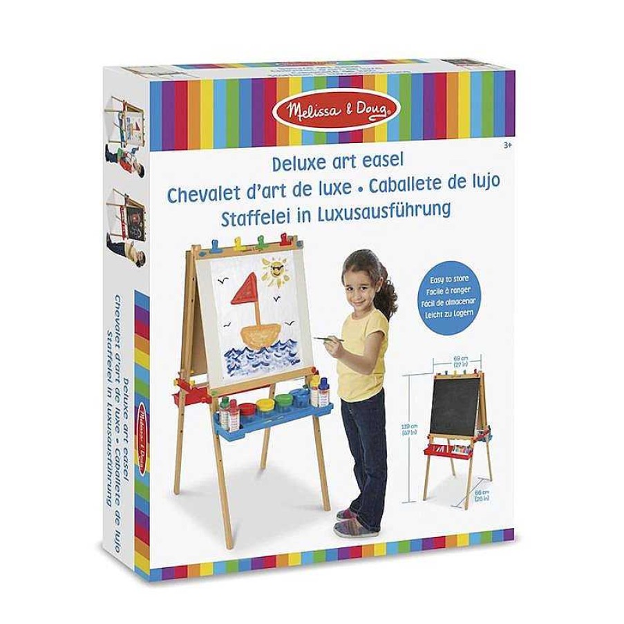 Juegos Del Hogar Toy Partner | Caballete De Madera Para Arte Melissa & Doug