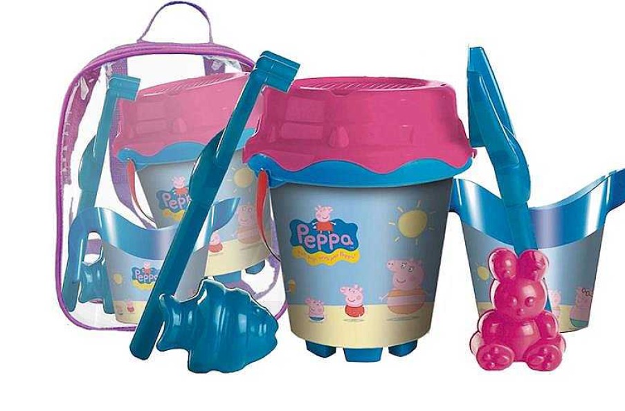 Juguetes Verano Unice | Mochila Cubo Playa Peppa Pig Con Accesorios