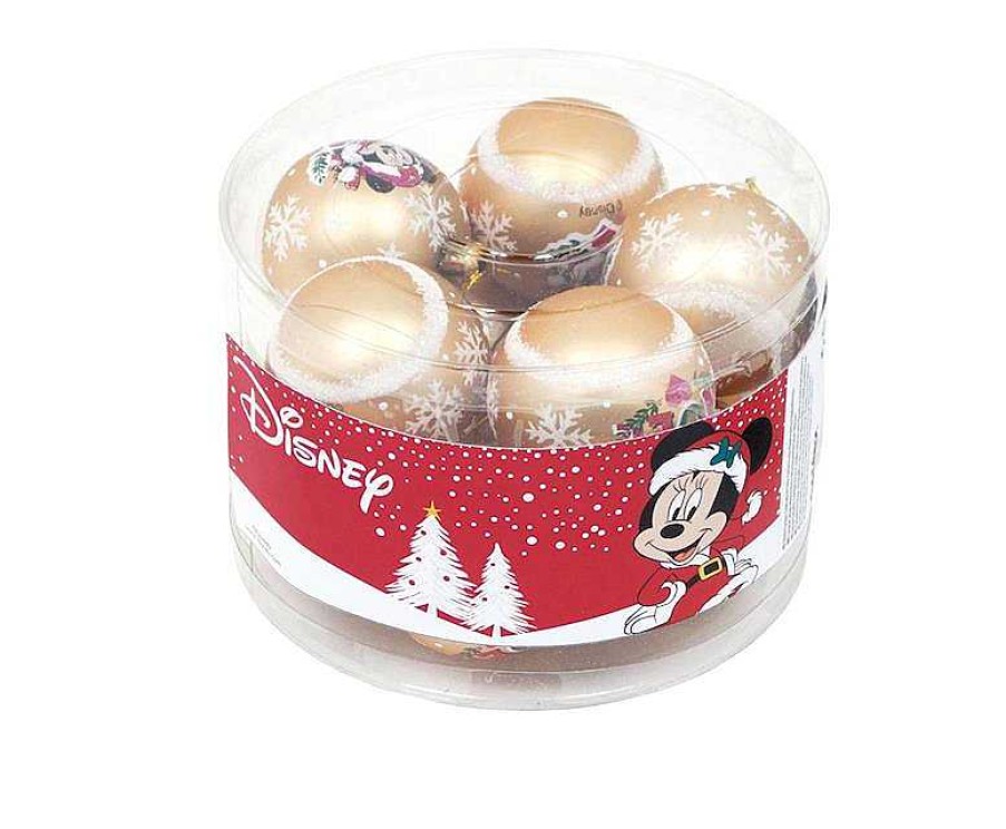 Adornos Navide Os Safta | 10 Bolas Navidad Minnie Lucky Oro