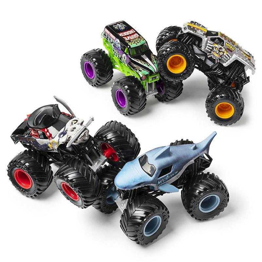 Veh Culos De Juguete Spin Master | Pack 4 Coches Monster Jam Die Cast