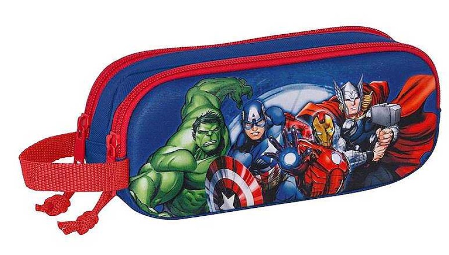 Material Escolar Safta | Estuche Doble Avengers 3D Safta