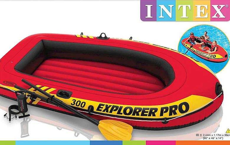 Juguetes Verano Intex | Barca Hinchable Explorer Pro300 Con Remos Y Bomba