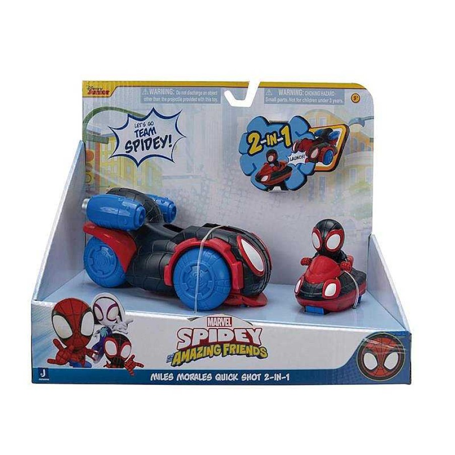 Veh Culos De Juguete Toy Partner | Coche 2 En 1 Spiderman Miles Morales