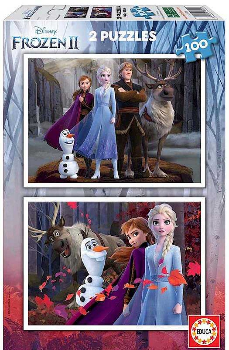 Puzzles Educa Borrás | Puzzle 2X100 Piezas Frozen 2