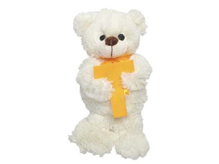 Peluches Beatriz | Peluche Osito Con Letra T 23 Cm Artesan As Beatriz