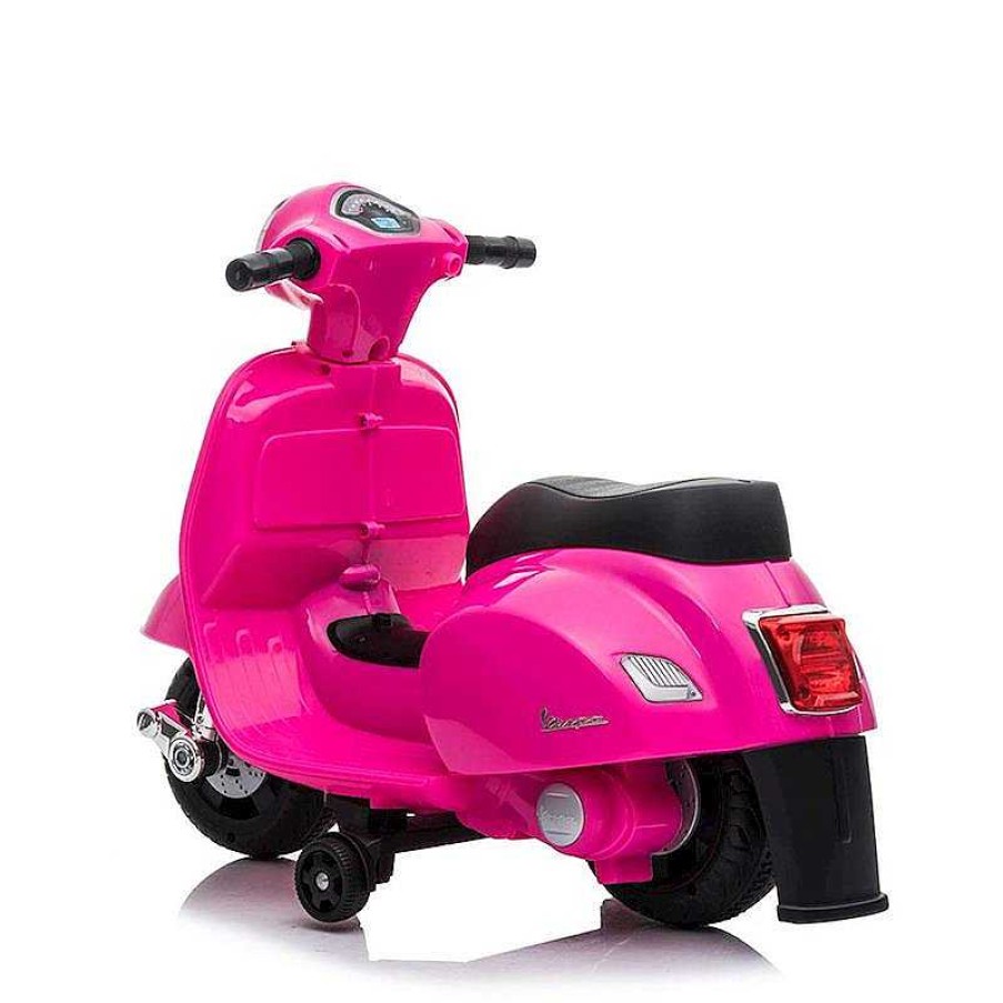 Coches El Ctricos Infantiles Ociotrends | Moto Vespa El Ctrica Rosa Con Mp3