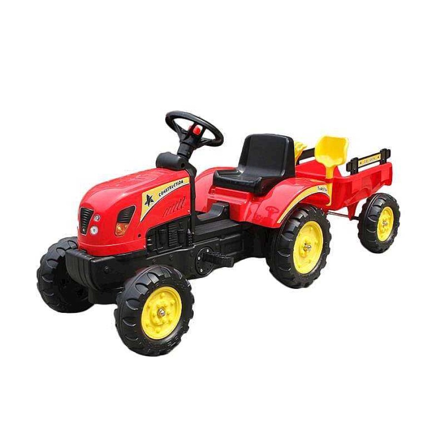 Coches El Ctricos Infantiles Ociotrends | Tractor A Pedales Con Remolque