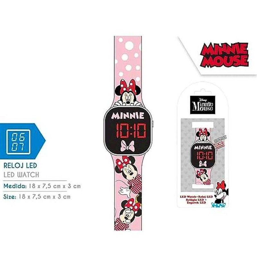 Juguetes Electr Nicos Kids Euroswan | Minnie Reloj Led Kids Euroswan