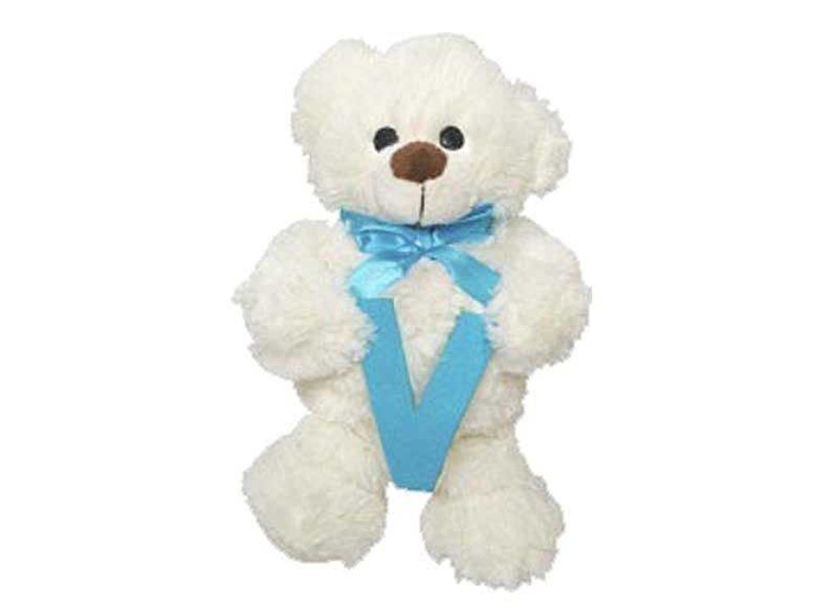 Peluches Beatriz | Peluche Osito Con Letra V 23 Cm Artesan As Beatriz