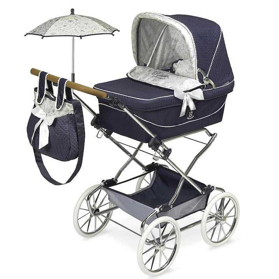 Mu Ecas De Cuevas Toys | Coche Reborn Paseo Vintage Plegable Con Sombrilla