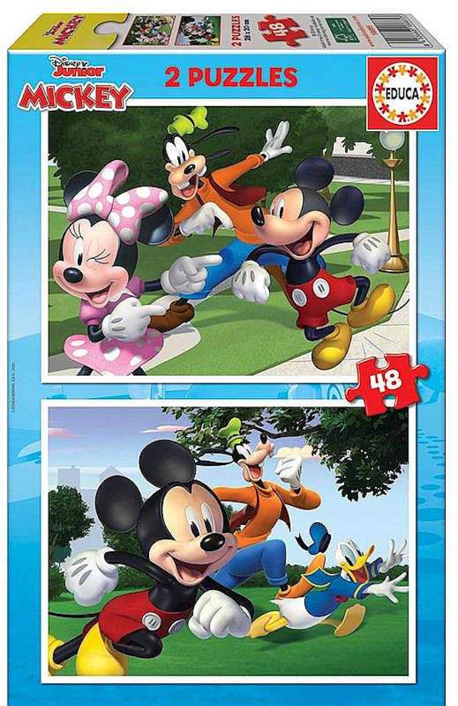 Puzzles Educa Borrás | Puzzle Mickey And Friends 2X48 Piezas