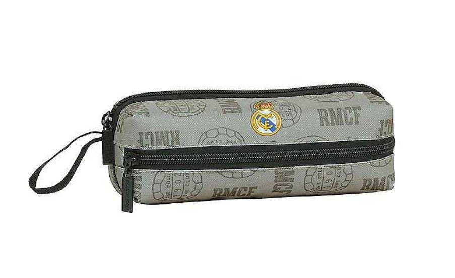 Material Escolar Safta | Estuche 3 Cremalleras Real Madrid Grey