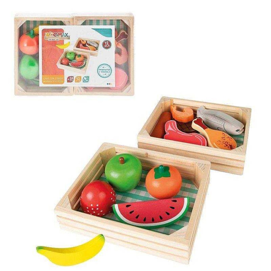 Juegos Del Hogar Color Baby | Caja Comida Madera Woomax Pack 2