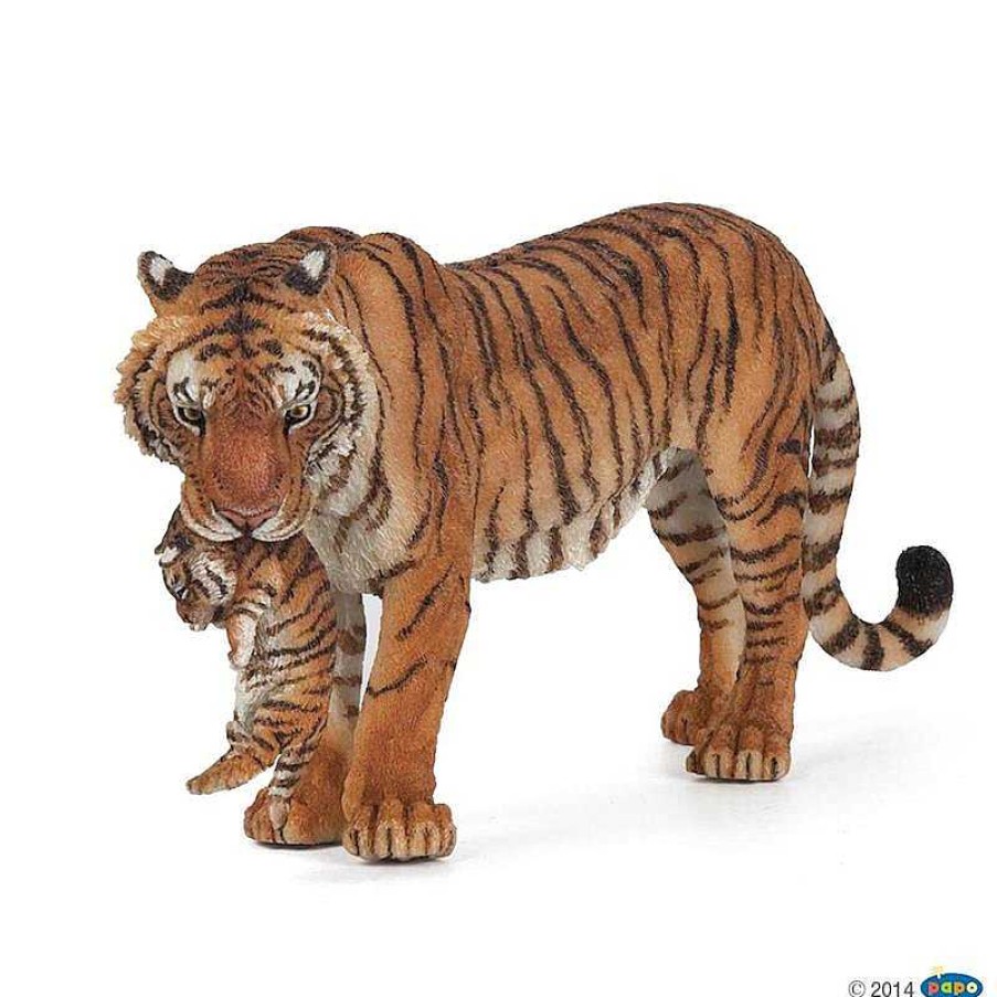 Figuras De Acci N Papo | Figura Tigre Hembra Con Cachorro Papo