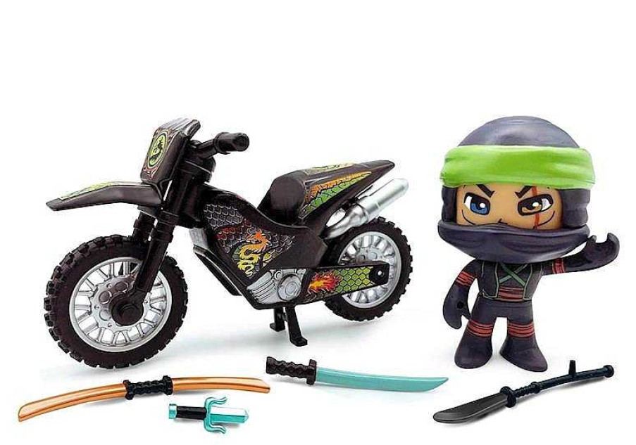 Mu Ecas Famosa | Figura Pinypon Action Ninja Con Moto