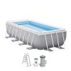 Juguetes Para Piscina Y Accesorios Intex | Piscina Prism Frame Rectangular Con Depuradora Y Escalera