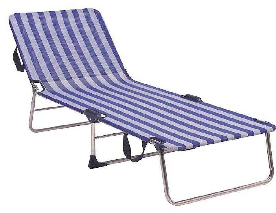 Juguetes Verano Alco | Cama Playa Aluminio Con Asas A Rayas Multiposici N