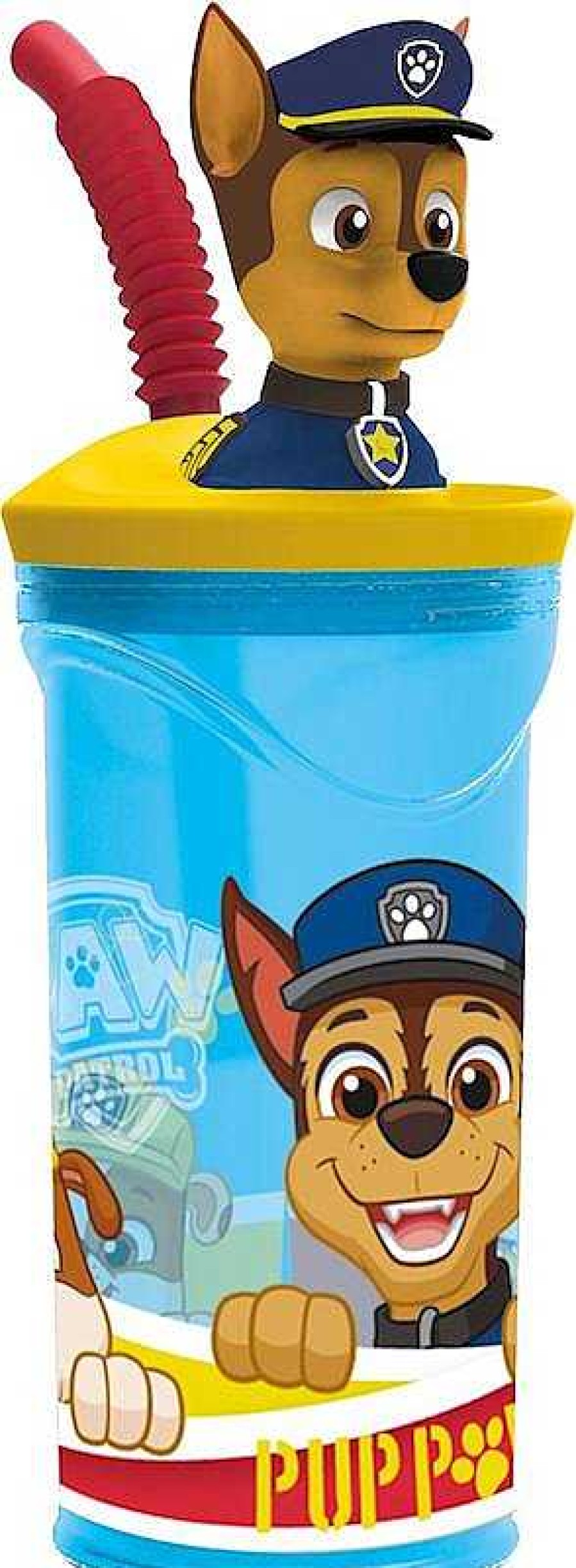 Primera Comuni N Stor | Vaso Infantil 3D Con Pajita La Patrulla Canina