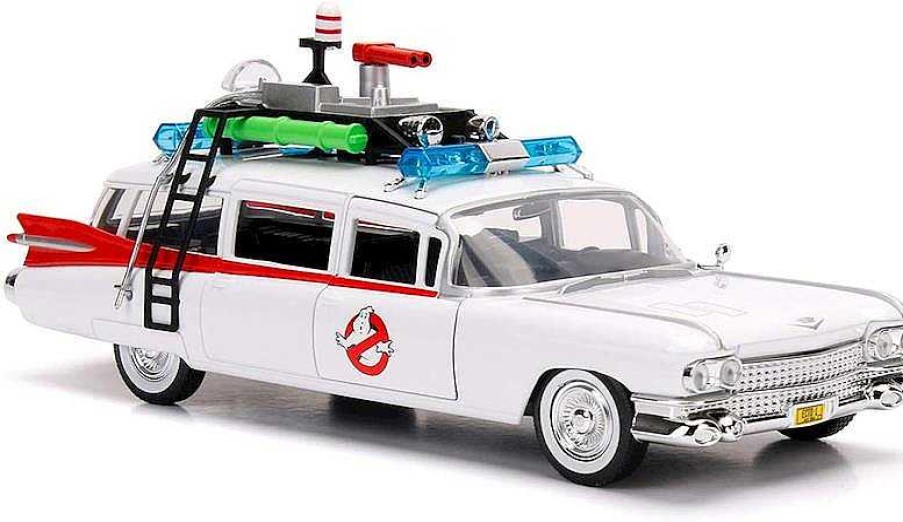 Veh Culos De Juguete Smoby | Coche Ecto-1 De Los Cazafantasmas En Metal A Escala 1:24