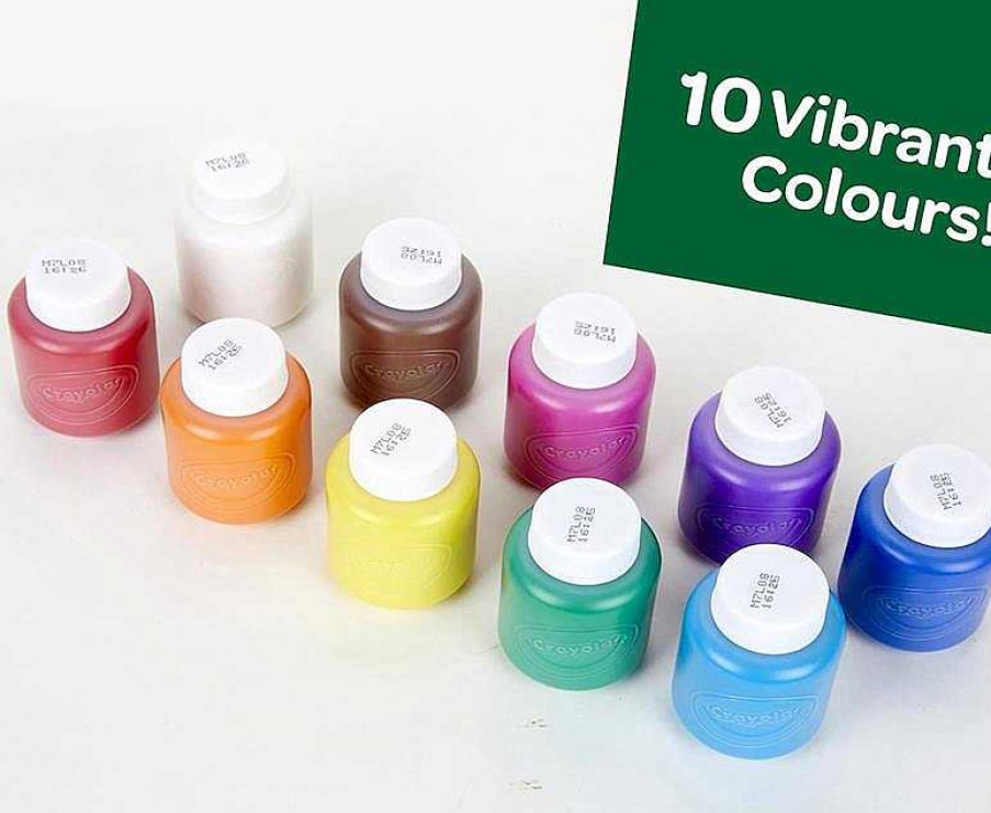 Juegos Del Hogar Crayola | 10 Botes De Pintura Lavable Crayola