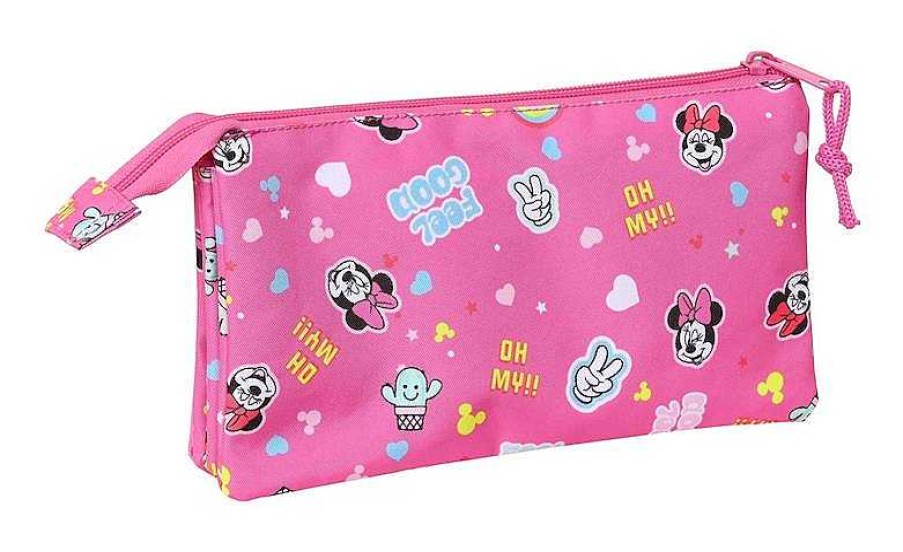 Material Escolar Safta | Estuche Triple Minnie Mouse Lucky