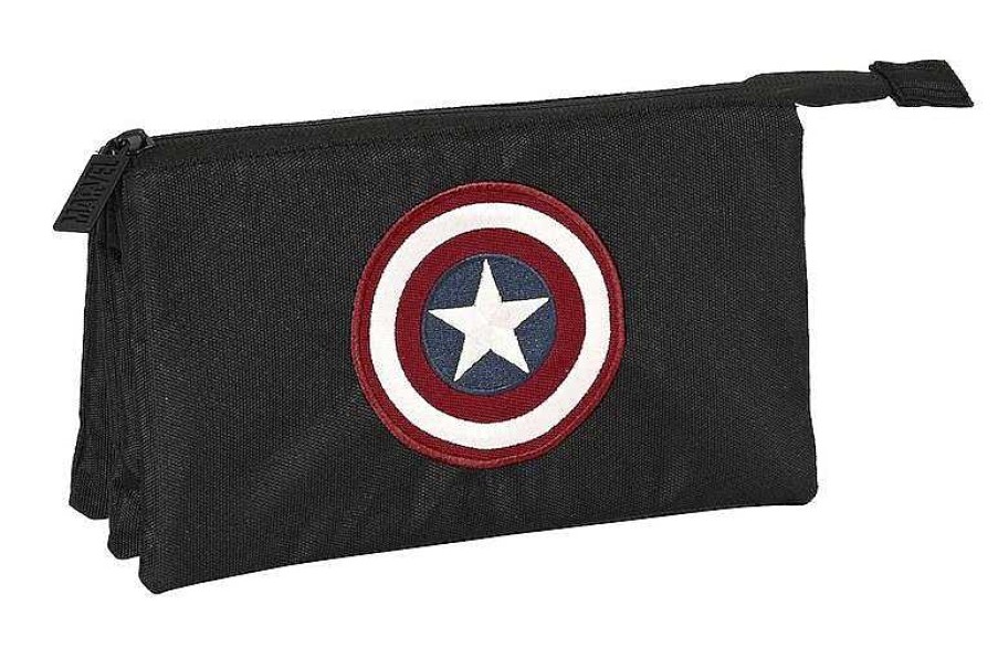 Material Escolar Safta | Portatodo Triple Capitan America Safta