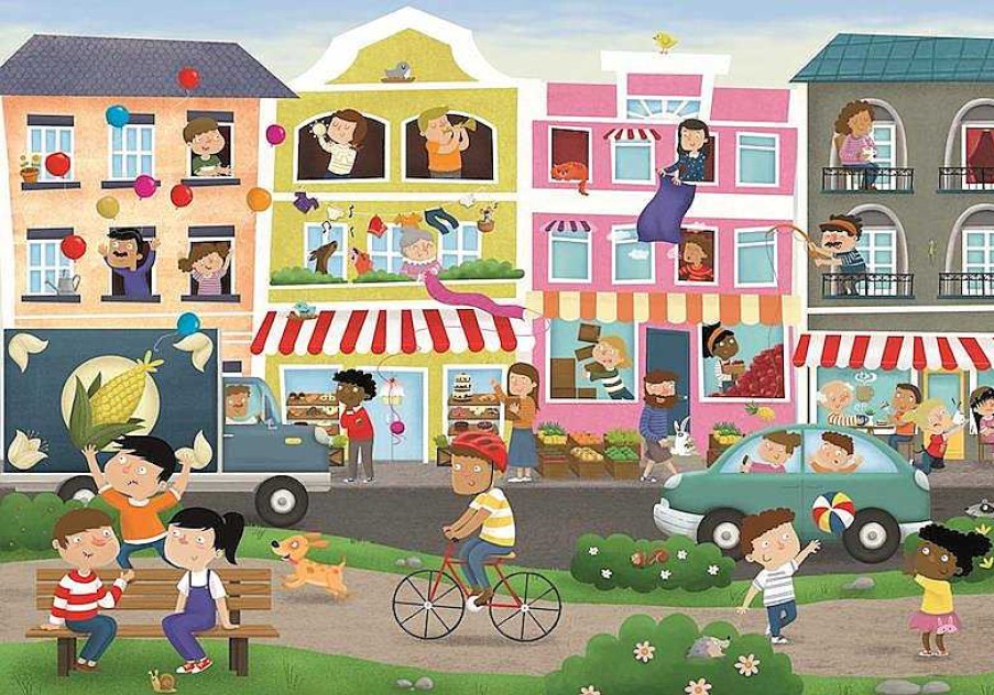 Puzzles Educa Borrás | Puzzle Observaci N Ciudad Detectives 50 Piezas