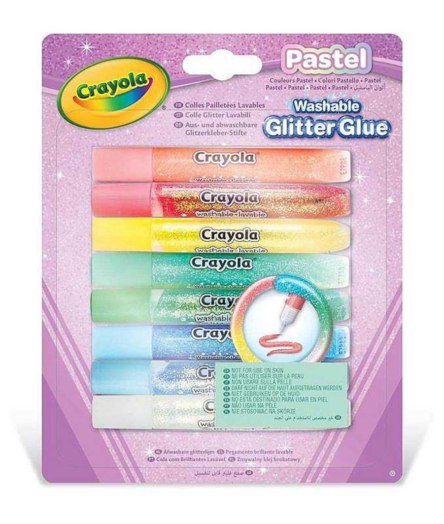 Juegos Del Hogar Crayola | Purpurina Lavable Pegamento Colores Pastel