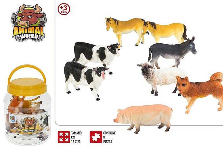 Figuras De Acci N Color Baby | 8 Animales Granja Bote Color Baby