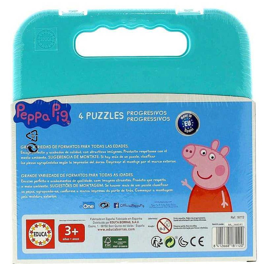 Puzzles Educa Borrás | Puzzle Maleta Progresivos Peppa Pig Educa