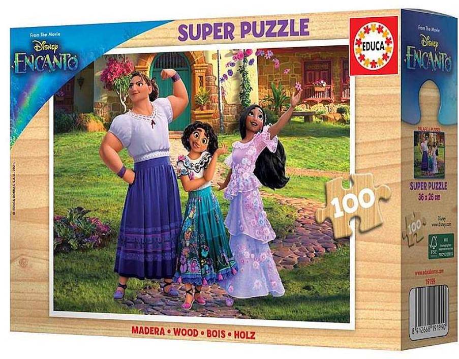 Puzzles Educa Borrás | Puzzle Disney Encanto Madera 100 Piezas