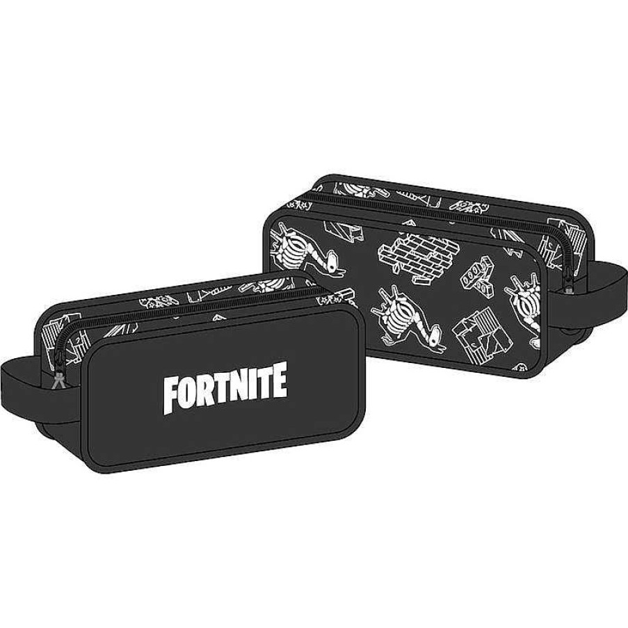 Material Escolar Toybags | Estuche Fortnite Dark Black Gamer Case Reflectante