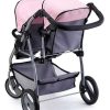 Mu Ecas Reig | Silla Paseo Mu Eca Gemelar Rosa Y Gris