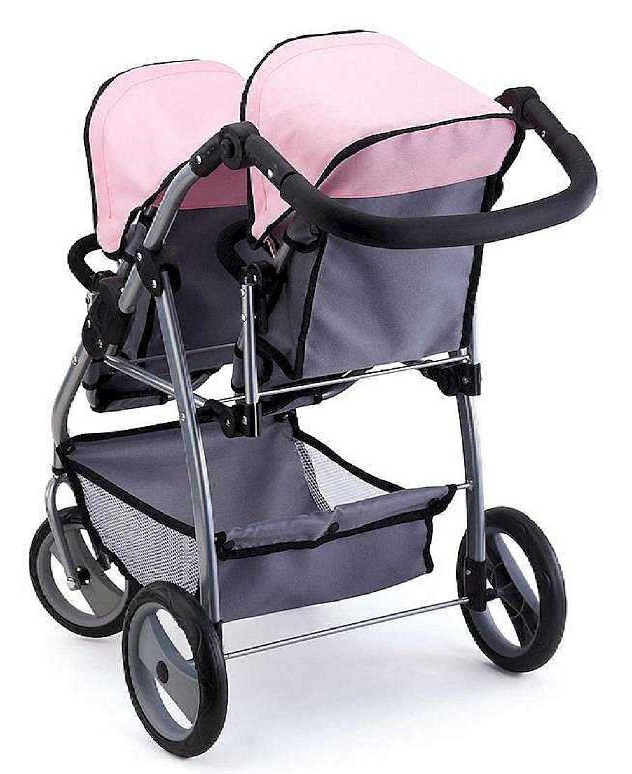 Mu Ecas Reig | Silla Paseo Mu Eca Gemelar Rosa Y Gris